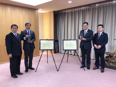 古田知事へ温泉100選報告