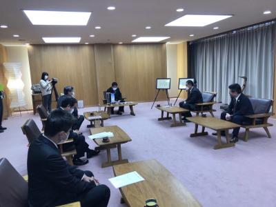 古田知事へ温泉100選報告