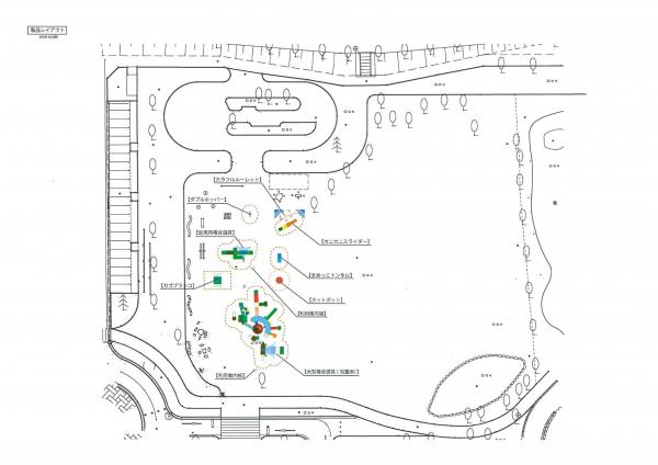 飛騨川公園遊具の配置図