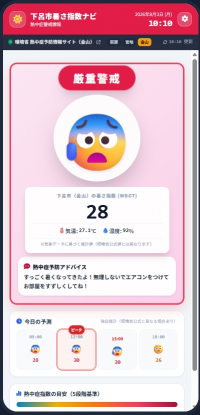 下呂市暑さ指数ナビ